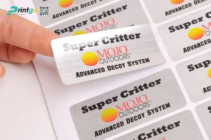 Mẫu tem decal bạc gia công tỉ mỉ