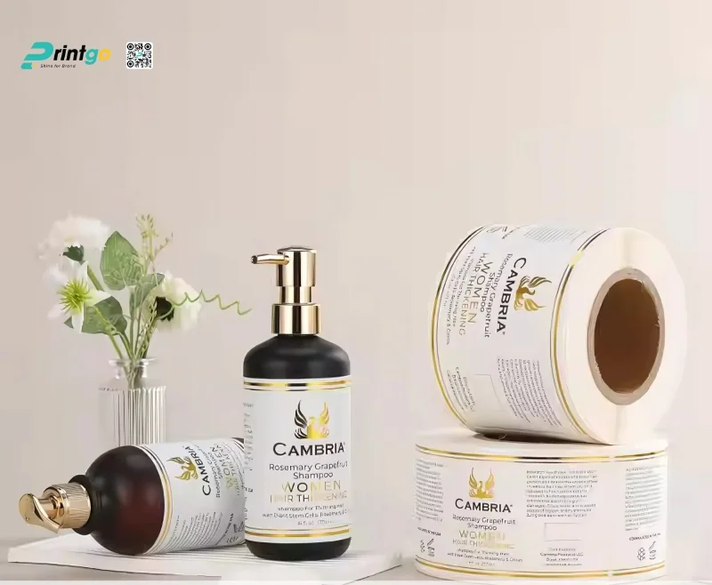 Mẫu tem nhãn dạng cuộn ngành Mỹ phẩm