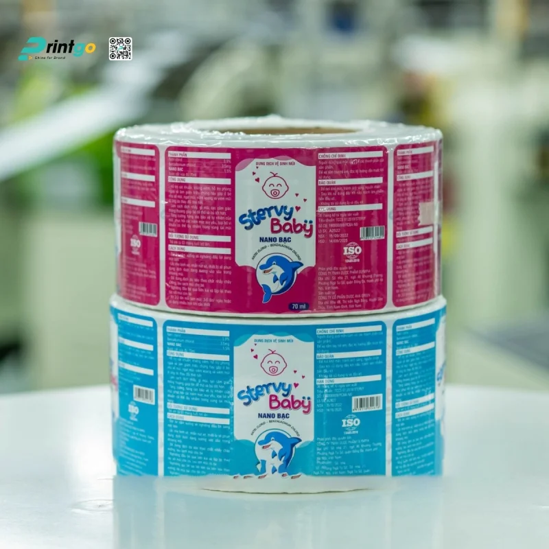 Mẫu tem nhãn dạng cuộn ngành Dược phẩm