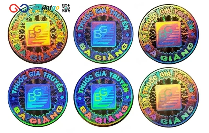 Tem decal vỡ Hologram thu hút