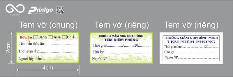 Kích thước in tem decal vỡ