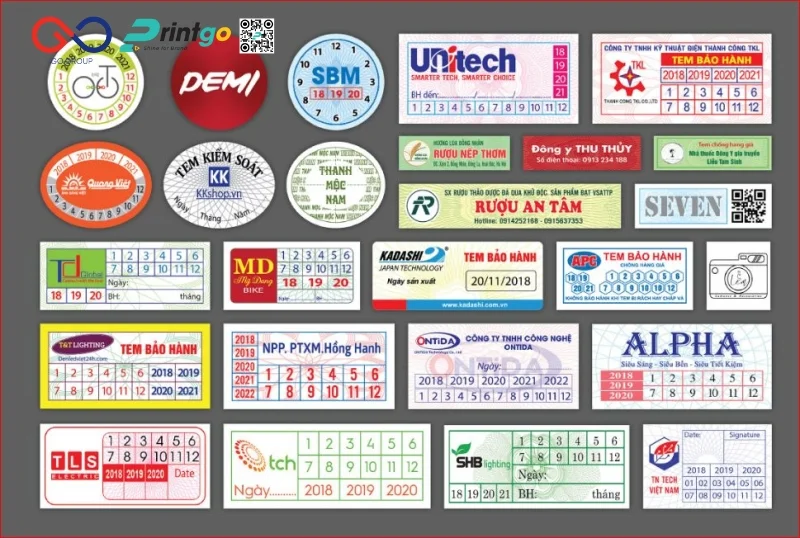 Tem decal vỡ không bóng