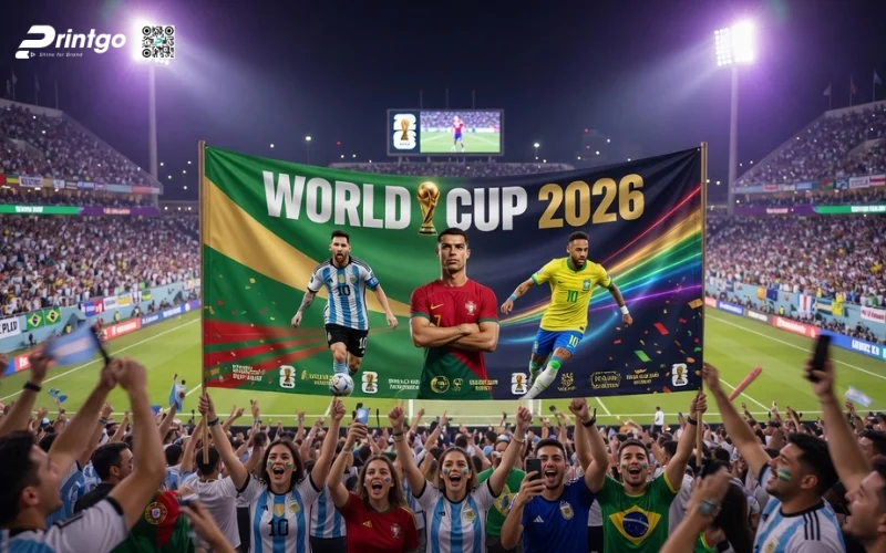Trọn bộ 999 mẫu băng rôn World Cup 2026 sắc nét, chất lượng 4K