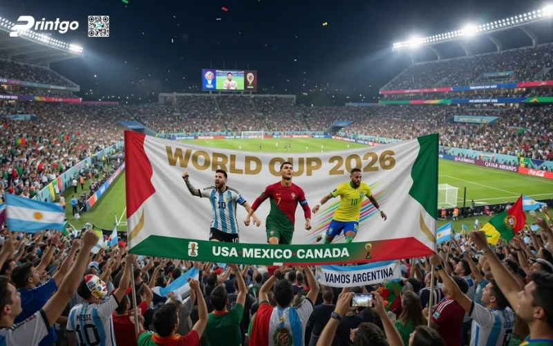 Trọn bộ 999 mẫu băng rôn World Cup 2026 sắc nét, chất lượng 4K