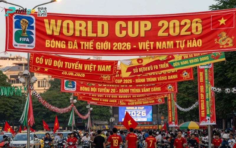 Trọn bộ 999 mẫu băng rôn World Cup 2026 sắc nét, chất lượng 4K
