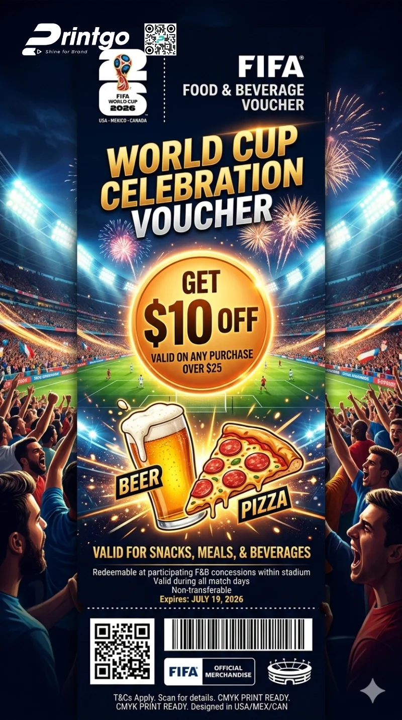  Mẫu voucher World Cup dạng in ấn (Offline) ấn tượng