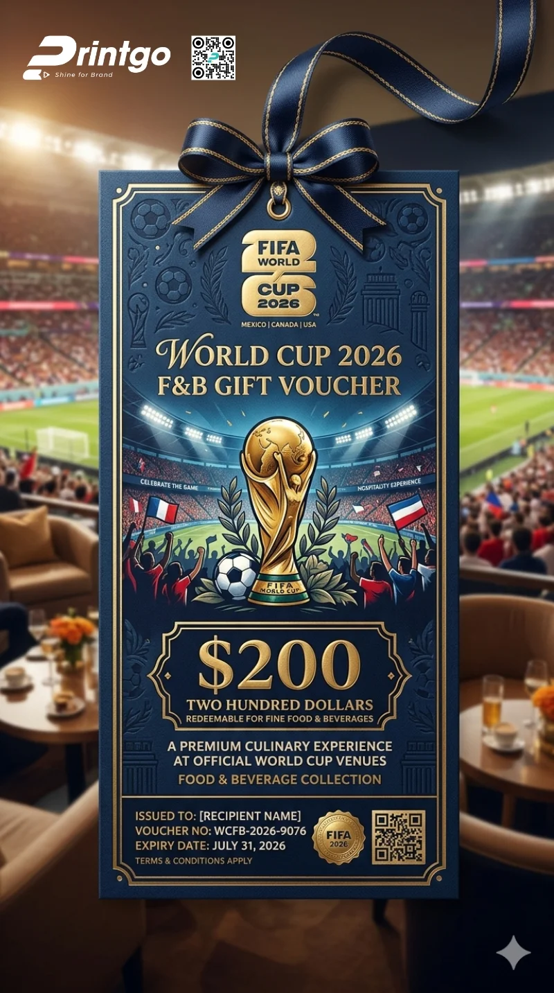  Mẫu voucher World Cup dạng in ấn (Offline) chỉn chu