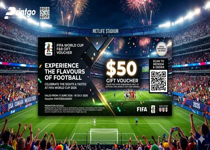 Voucher World Cup 2026 – Dịch vụ in voucher marketing hút khách mùa bóng đá