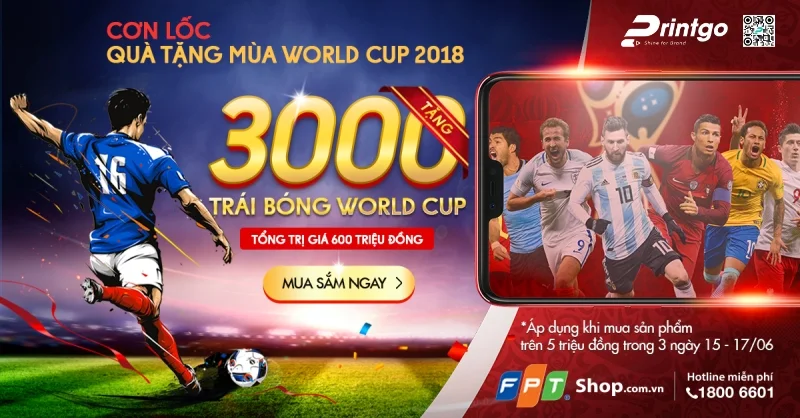 Mẫu voucher World Cup dạng online khuyến mãi