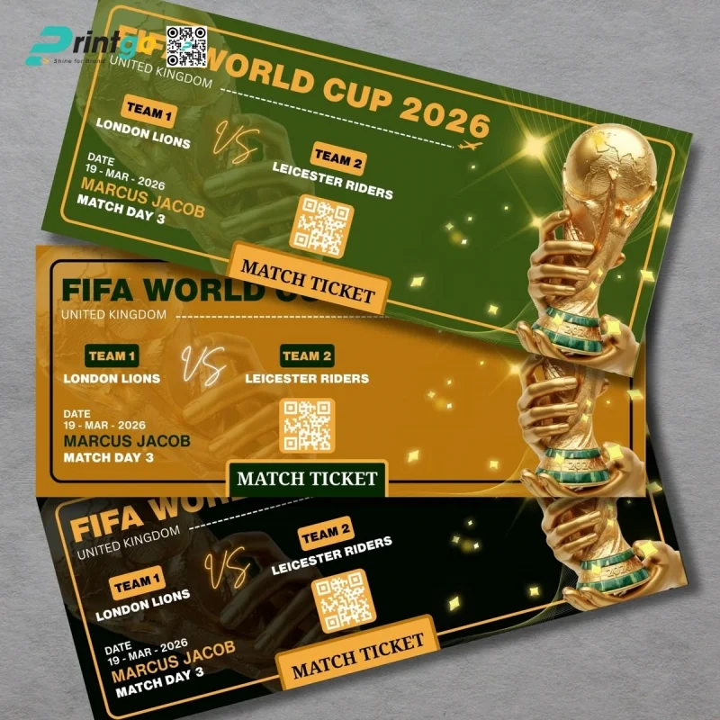  Mẫu voucher World Cup dạng in ấn (Offline) chuyên nghiệp