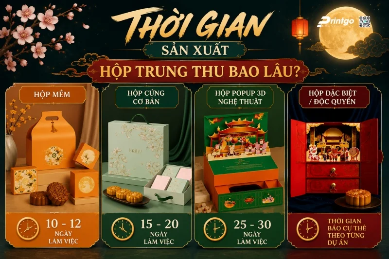 Thời gian sản xuất hộp bánh trung thu mất bao lâu?