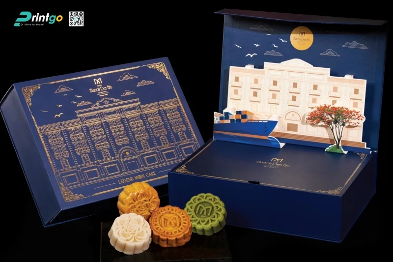 Hộp bánh trung thu giấy Carton lạnh bồi giấy Couche theo yêu cầu