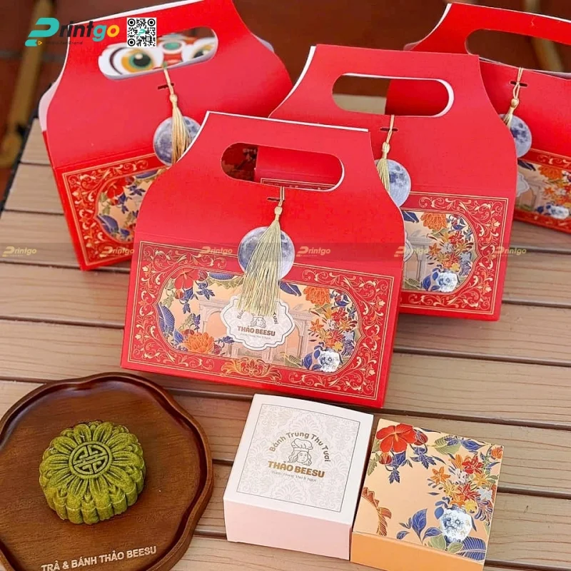 Hộp bánh trung thu giấy Ivory đặc biệt