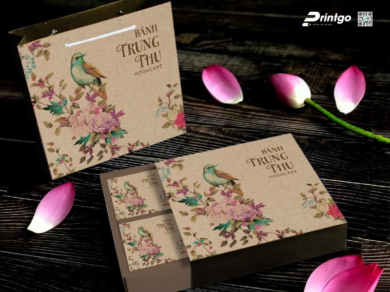 Túi giấy đồng bộ với hộp Trung thu Túi giấy đồng bộ với hộp Trung thu