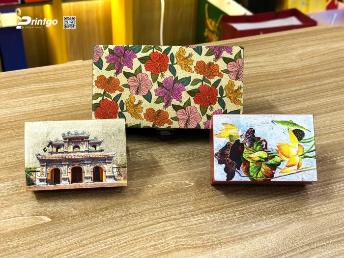 Một số hộp sơn mài khác được thiết kế với nhiều hoạ tiết trên mặt hộp