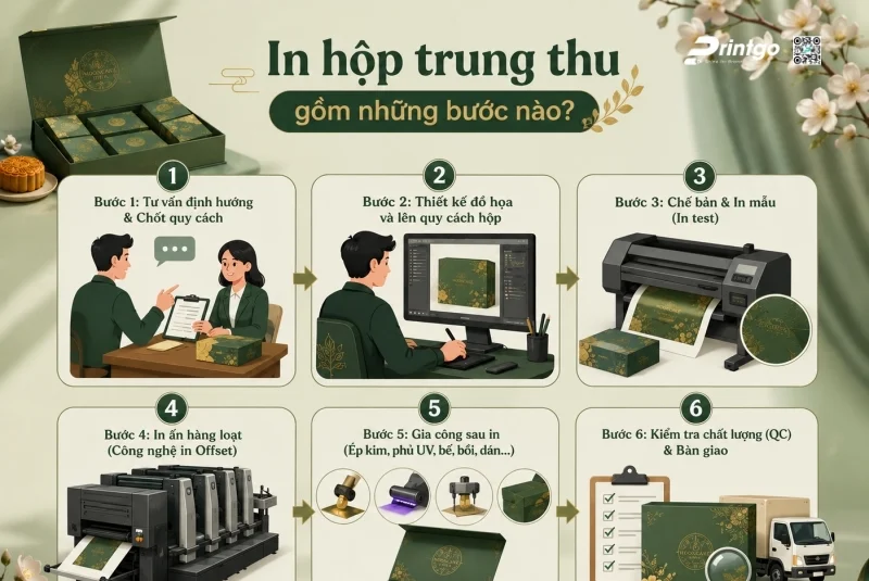 In hộp bánh trung thu gồm những bước nào? Tìm hiểu quy trình sản xuất từ A-Z