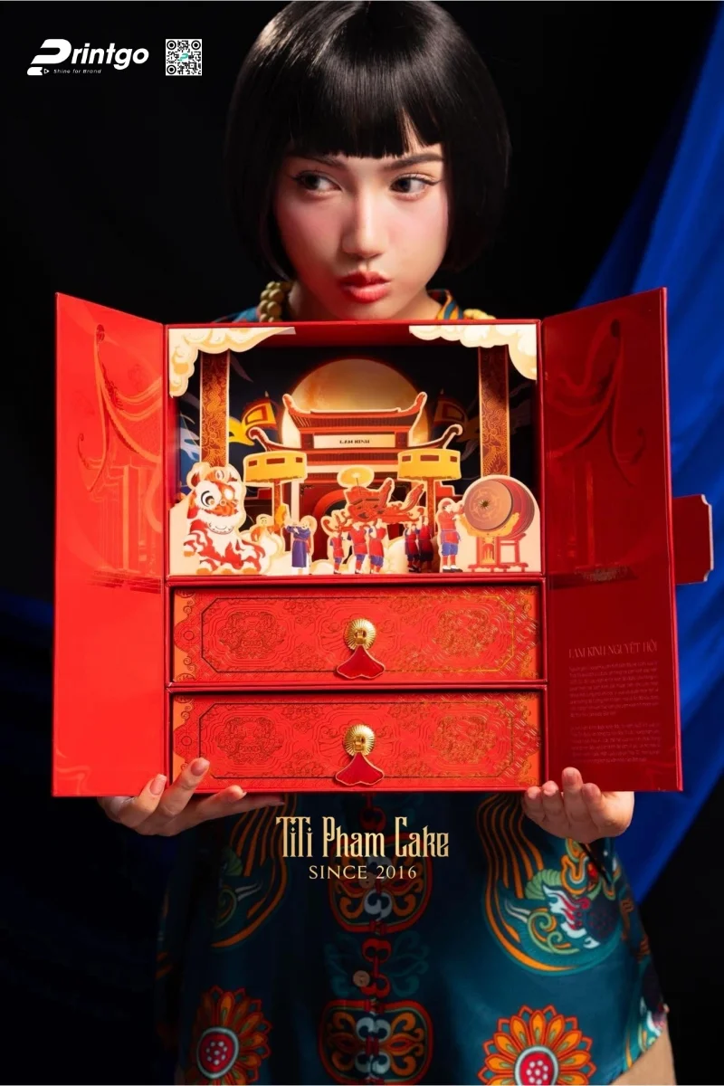 Dự án thiết kế và in hộp trung thu TiTi Pham Cake