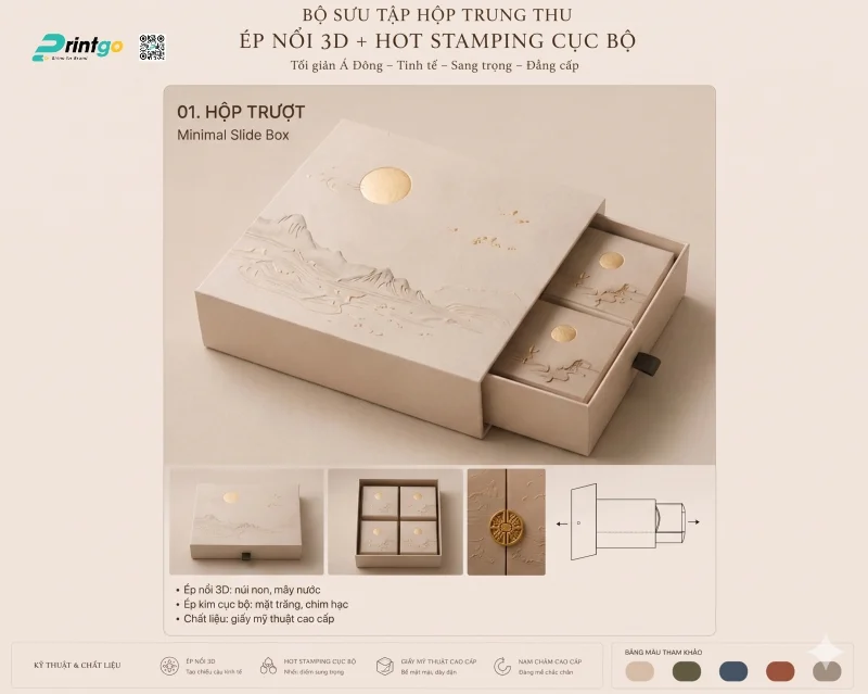Khuôn 3D dùng để sản xuất Hộp đựng bánh Trung Thu giới hạn