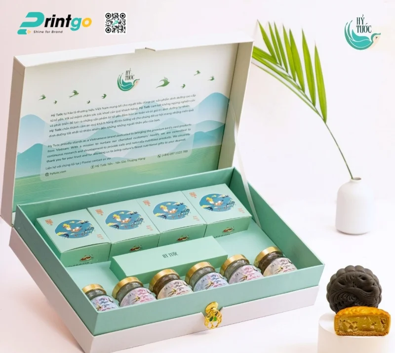 Kích thước hộp bánh trung thu 4 bánh yến sào
