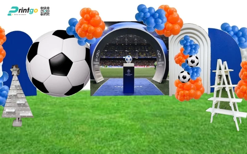 Mẫu backdrop check-in mùa World Cup cho ngành F&B
