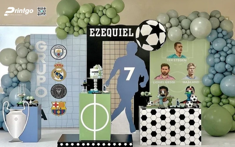 Mẫu backdrop check-in mùa World Cup cho ngành F&B