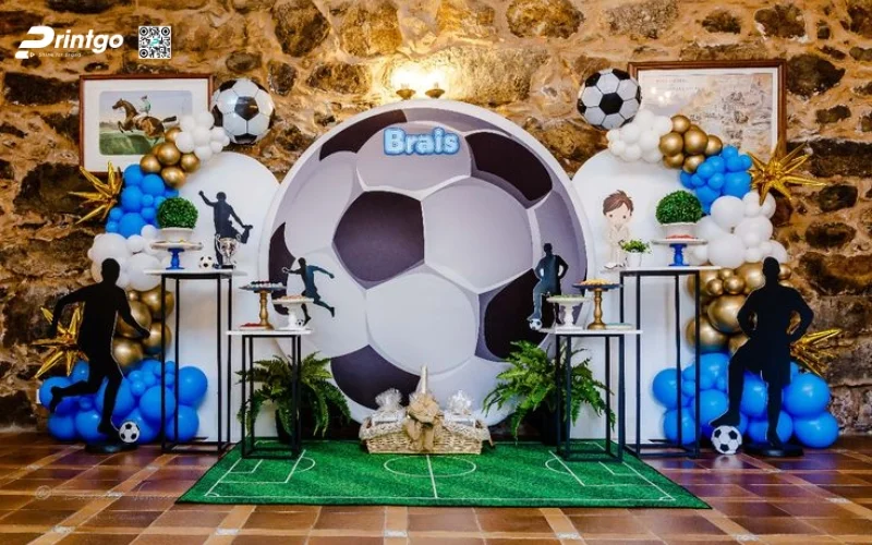 Mẫu backdrop check-in mùa World Cup cho ngành F&B