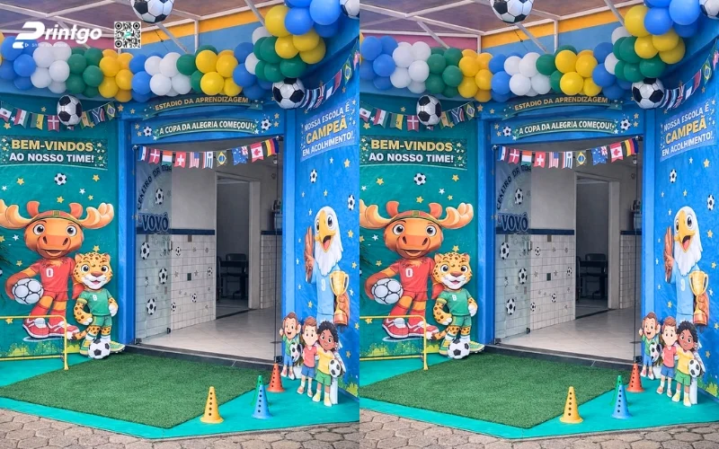 Mẫu backdrop check-in mùa World Cup cho ngành F&B