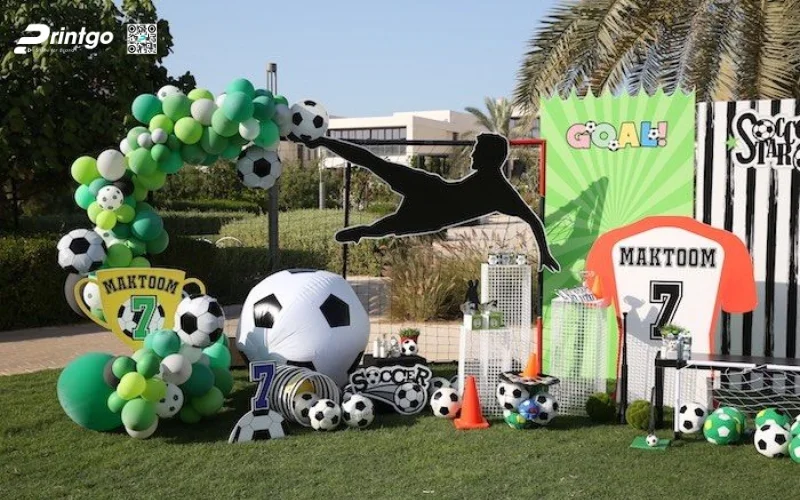 Mẫu backdrop check-in mùa World Cup cho ngành F&B