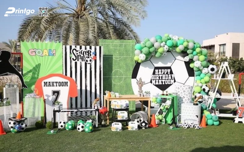 Mẫu backdrop check-in mùa World Cup cho ngành F&B