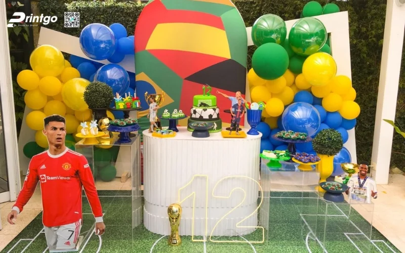 Mẫu backdrop check-in mùa World Cup cho ngành F&B