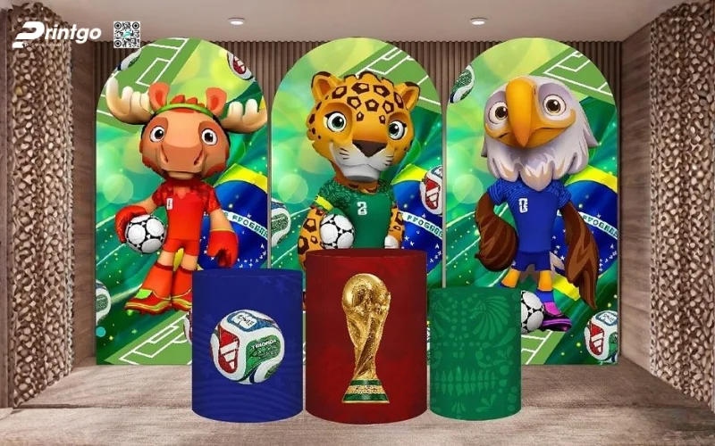 Mẫu backdrop check-in mùa World Cup cho ngành F&B