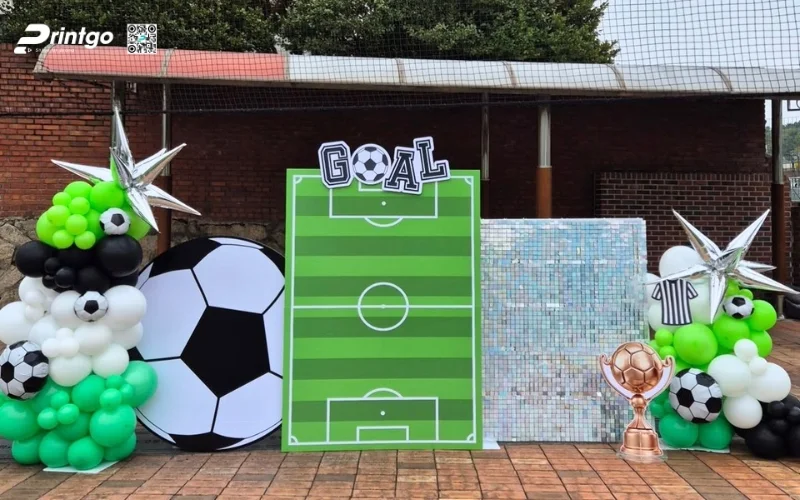 Mẫu backdrop check-in mùa World Cup cho ngành F&B