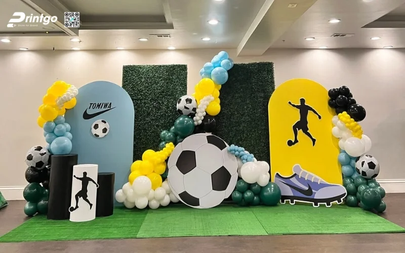 Mẫu backdrop check-in mùa World Cup cho ngành F&B
