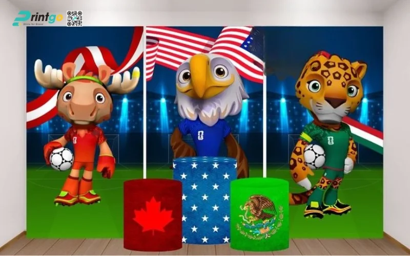 Mẫu backdrop check-in mùa World Cup cho ngành F&B