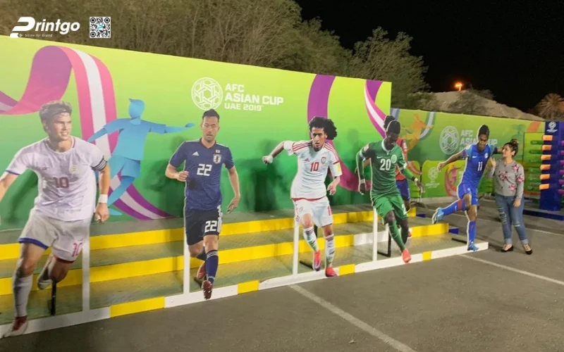 Mẫu backdrop World Cup 2026 checkin cho doanh nghiệp