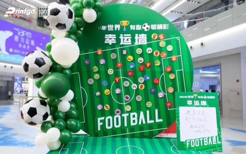 Mẫu backdrop World Cup 2026 checkin cho doanh nghiệp