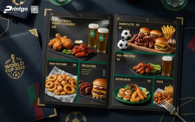 Một số mẫu menu World Cup nổi bật và thu hút khách hàng