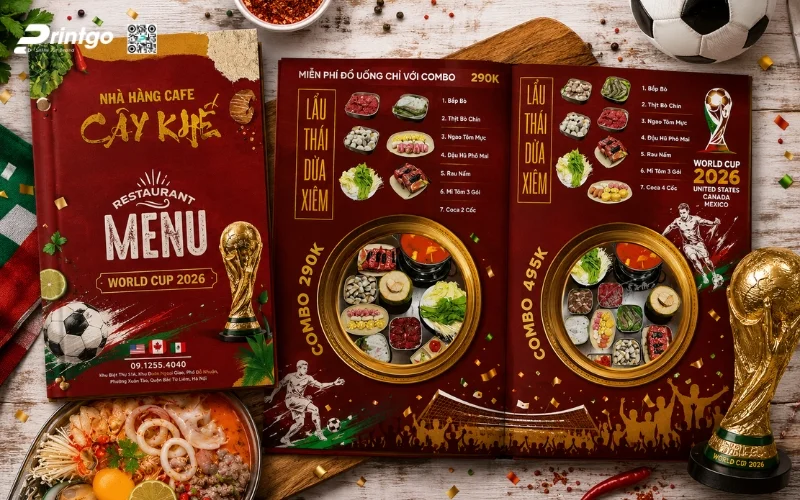 Một số mẫu menu World Cup nổi bật và thu hút khách hàng