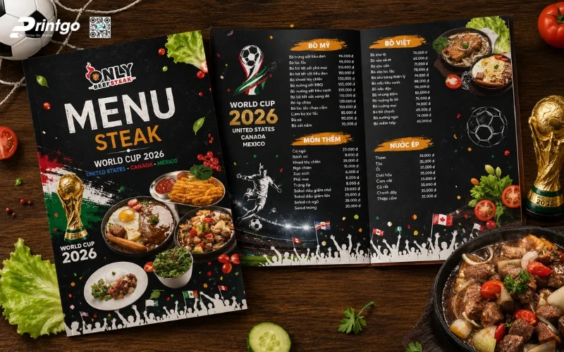Một số mẫu menu World Cup nổi bật và thu hút khách hàng