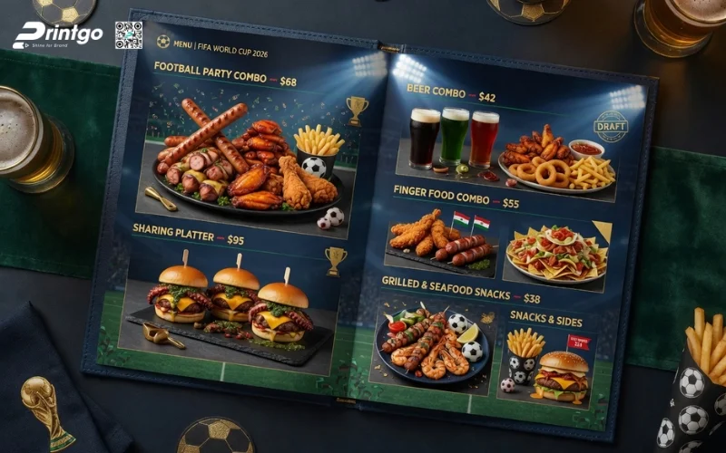 Một số mẫu menu World Cup nổi bật và thu hút khách hàng