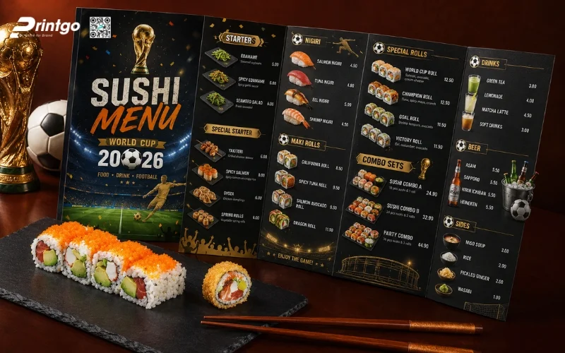 Một số mẫu menu World Cup nổi bật và thu hút khách hàng