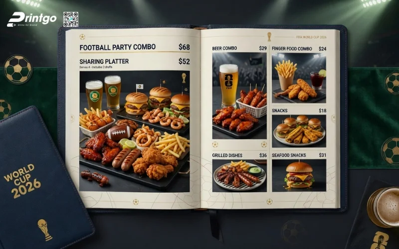 Một số mẫu menu World Cup nổi bật và thu hút khách hàng