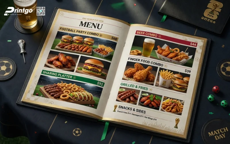 Một số mẫu menu World Cup nổi bật và thu hút khách hàng