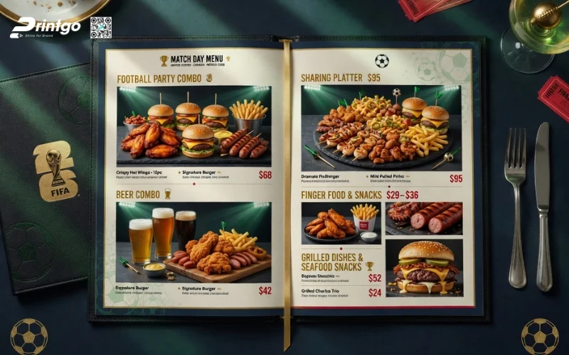 Một số mẫu menu World Cup nổi bật và thu hút khách hàng