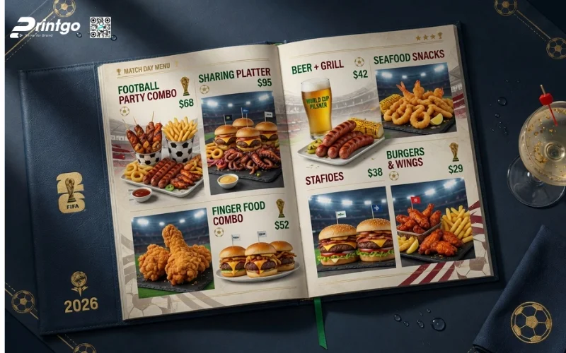 Một số mẫu menu World Cup nổi bật và thu hút khách hàng