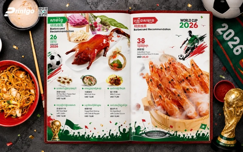 Một số mẫu menu World Cup nổi bật và thu hút khách hàng
