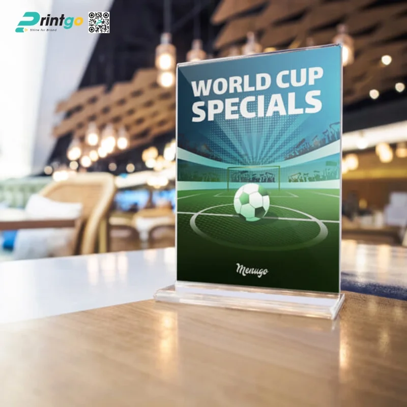 Menu World Cup để bàn (menu standee mini) Menu World Cup để bàn (menu standee mini)
