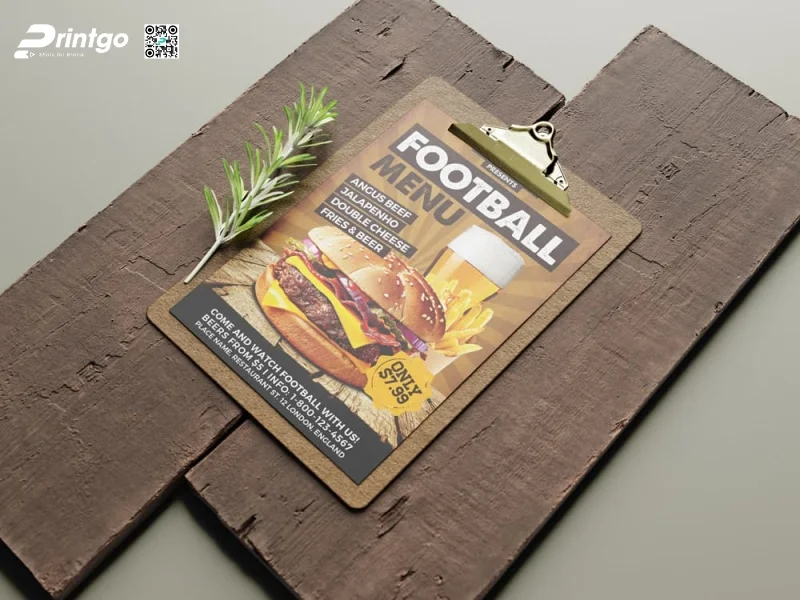 Menu World Cup đa dạng chất liệu