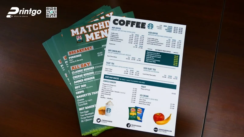 Chất liệu làm ruột menu World Cup Chất liệu làm ruột menu World Cup