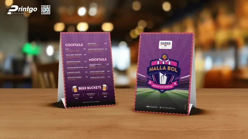 Menu World Cup chất liệu cao cấp